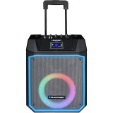 Boxa portabila Blaupunkt MB08.2, Bluetooth, Karaoke, 600W, Negru/Albastru