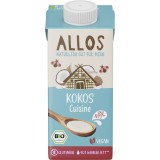 Crema de cocos lichida Allos Bio, 200ml, fara gluten, pentru gatit