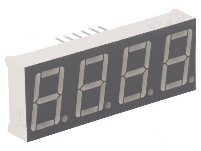 Afișaj LED 7 segmente 14,2mm 0,56 roșie anodizată
