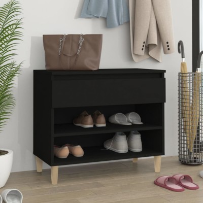 vidaXL Pantofar, negru, 70x36x60 cm, lemn prelucrat 819757 foto