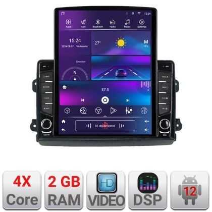 Navigatie Fiat Ducato 2021- dedicata Android radio gps internet quad core 2+32 ecran vertical 9.7&quot; KIT-ducato2024+EDT-E708 CarStore Technology
