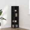 VidaXL Rafturi de colț Stejar negru 33 x 33 x 132 cm Lemn compozit 862692
