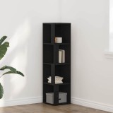 VidaXL Bibliotecă, stejar negru, 33x33x132 cm, lemn prelucrat