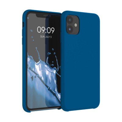 Husa Kwmobile pentru Apple iPhone 11, Silicon, Albastru, 49724.228 foto
