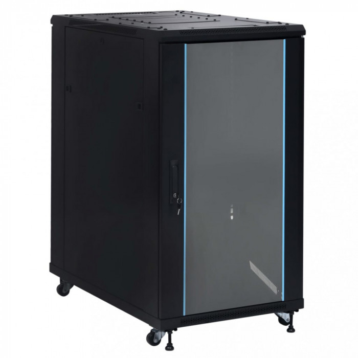 vidaXL Dulap server, picioare pivotante, 22U 19&quot; IP20 1050x600x1170 mm