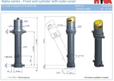 Cilindru basculare Hyva 70526456 FC A169-5-05830-014-K1050 foto