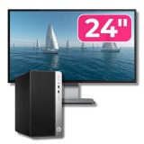 Pachet Calculator Second Hand HP ProDesk 400 G6 MT, Intel Core i5-9500 3.00-4.40GHz, 8GB DDR4, 256GB SSD + Monitor 24&amp;quot; NewTechnology Media