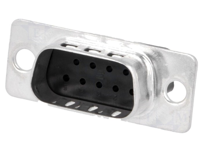 Conector D-Sub 9 pini tată pe cablu