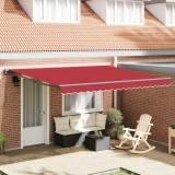 vidaXL Cortina Retractabilă Manual Roșu 400x300 cm