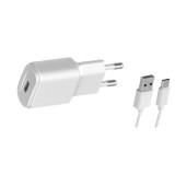 Sursă de alimentare POS POS05200A-WH-USB-C, 5V/2A/10W, adaptor de alimentare, CA: CEE7/16. CC: USB-C