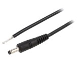 Cablu Alimentare DC 4.0/1.7 Negru 0.5m