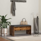vidaXL Bancă pentru hol cu pernă Stejar fumuriu 83 x 38 x 40 cm 891556