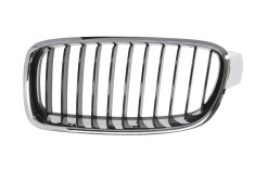 Grila radiator BMW Seria 3 (F30/ F31/ 35), 01.2012-12.2019, Cromat/Neagru, partea Stanga, 51137255411