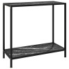 Gossi masa consola, negru, 80 x 35 x 75 cm, sticla securizata
