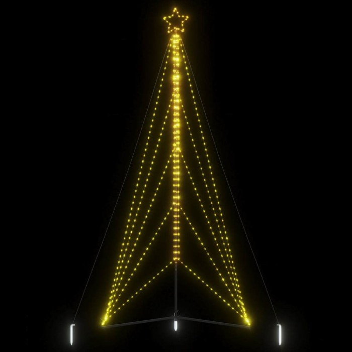 vidaXL Pom de Crăciun LED 615 LED-uri Alb Cald 404,5 cm