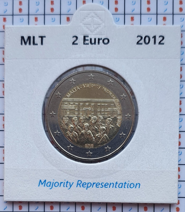 Malta 2 euro 2012 UNC - Majority - km 145 - cartonas personalizat D36101