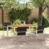 Cumpara ieftin Set de masă pentru grădină 5 pcs Lemn Solid de Acacia