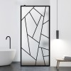 Paravan dus walk-in Aqua Roy Black, model Atlas negru, sticla 8 mm mata, securizata, anticalcar, 110x195 cm