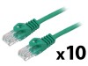 Patch cord U/UTP 6 litat CCA PVC verde 1m 26AWG, Lanberg