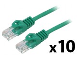 Patch cord U/UTP 6 litat CCA PVC verde 1m 26AWG, Lanberg