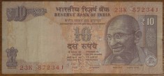 10 rupii / rupees 2013, India foto