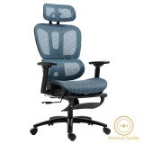Cumpara ieftin Scaun de birou manager cu suport pentru picioare Verdant Premium Quality plasa albastru