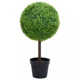 Planta artificiala Modern cimisir cu ghiveci, verde, 50cm, forma minge, Interior, sufragerie Mobila46716