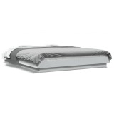 Gossi cadru de pat, alb, 150x200 cm, lemn prelucrat