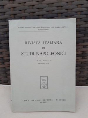 Revista italiana di studi Napoleonici nr.30 anno X (1971) foto
