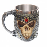 Cana Medievala Skull-Templar 11cm 400ml decorat 360grade Tole 10 Imperial 39293