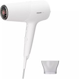 Uscător de păr Philips 5000, BHD500/00, 2100W, 3 setări de temperatură, 2 de viteze, tehnologie thermoshield, c&acirc;rlig, alb metalizat