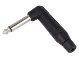 Mufă Jack 6,3mm Tată Mono Unghi 90&deg; pe Cablu