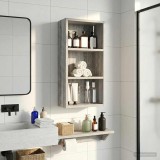 vidaXL Dulap de perete pentru baie Sonoma gri 30 x 16 x 62,5 cm 889340