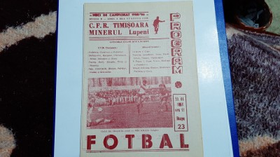 program CFR Timisoara - Minerul Lupeni foto