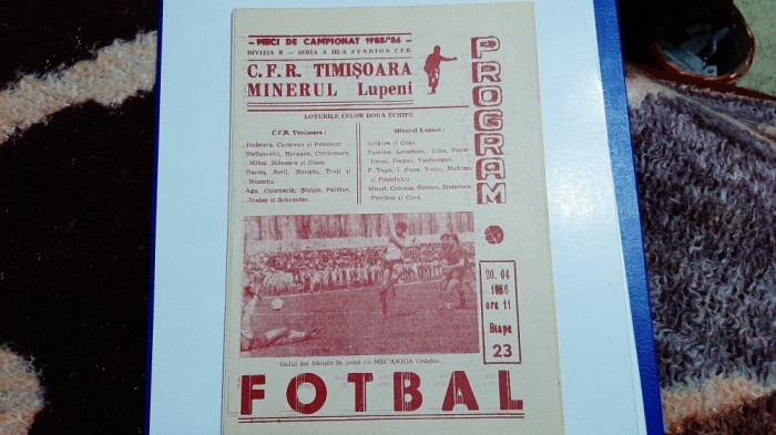 program CFR Timisoara - Minerul Lupeni