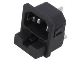 Conector alimentare AC C14 (E) 10A 250VAC - SCHURTER 6220