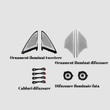 Lumini ambientale dedicate Bmw Seria 5 G30 G38 2017-2023, Seria 5 G30 2017-2023, RGB Acrilice 3 in 1 Statice cu efect RGB, Control din Aplicatie Bluet