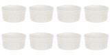 Set boluri, 8 piese, 175 ml, Ceramica, Ecru