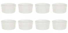 Set boluri, 8 piese, 350 ml, Ceramica, Ecru