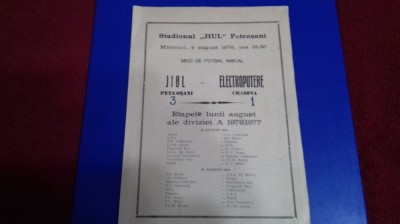 program Jiul - Electroputere Craiova foto