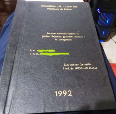 Lucrare chimie, grad didactic 1 foto