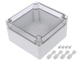 Carcasă Universală Policarbonat 125x125x75mm Transparentă