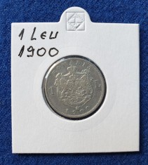 Moneda din Argint - 1 Leu 1900 Regele Carol - in stare buna foto