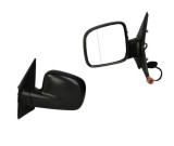 Oglinda usa exterioara VW Transporter/Multivan (T5), 04.2003-10.2009, partea Stanga, reglare electrica; carcasa neagra; incalzit; sticla asferica; ge