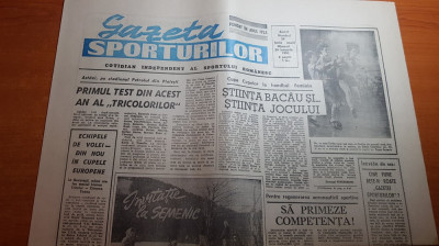 gazeta sporturilor 24 ianuarie 1990-handbal feminin stiinta bacausi art. semenic foto