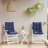 Perne scaune cu spatar jos, 2 buc., bleumarin, textil oxford GartenMobel Dekor, vidaXL
