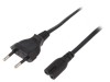 Cablu Alimentare 3m Negru IEC C7 250V 2,5A, Logilink