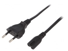 Cablu Alimentare 3m Negru IEC C7 250V 2,5A