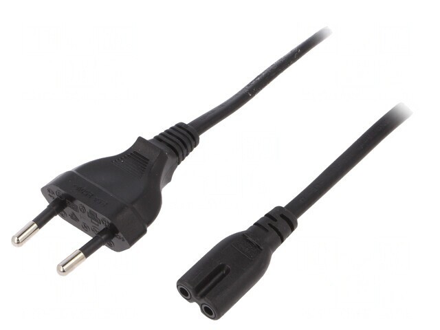 Cablu Alimentare 3m Negru IEC C7 250V 2,5A