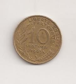 Moneda Franta - 10 Centimes 1963
